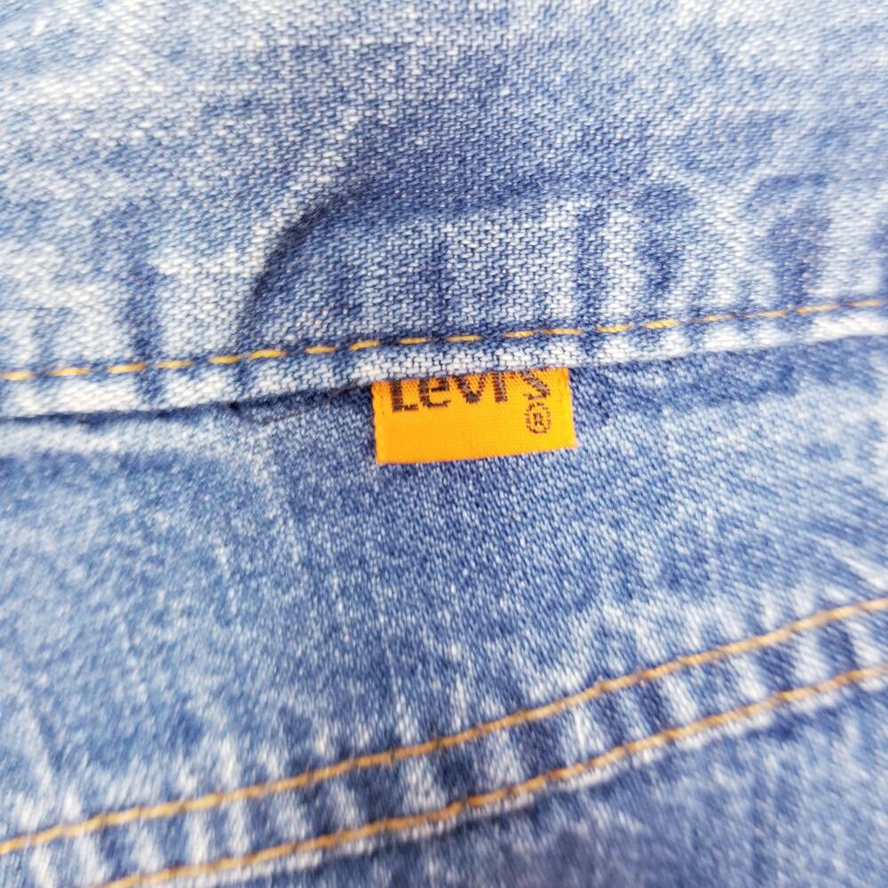 LEVI'S VINTAGE 1970s ORANGE TAB Jeans High Rise Wide Leg - Size 14 - Picture 9 of 14